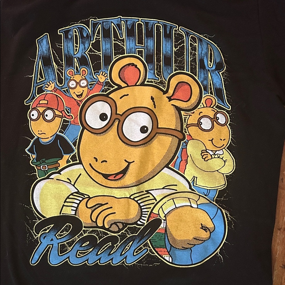 Retrokid Arthur Read Graphic T-Shirt – Black (Size S) -Arthur PBS - Picture 2 of 5